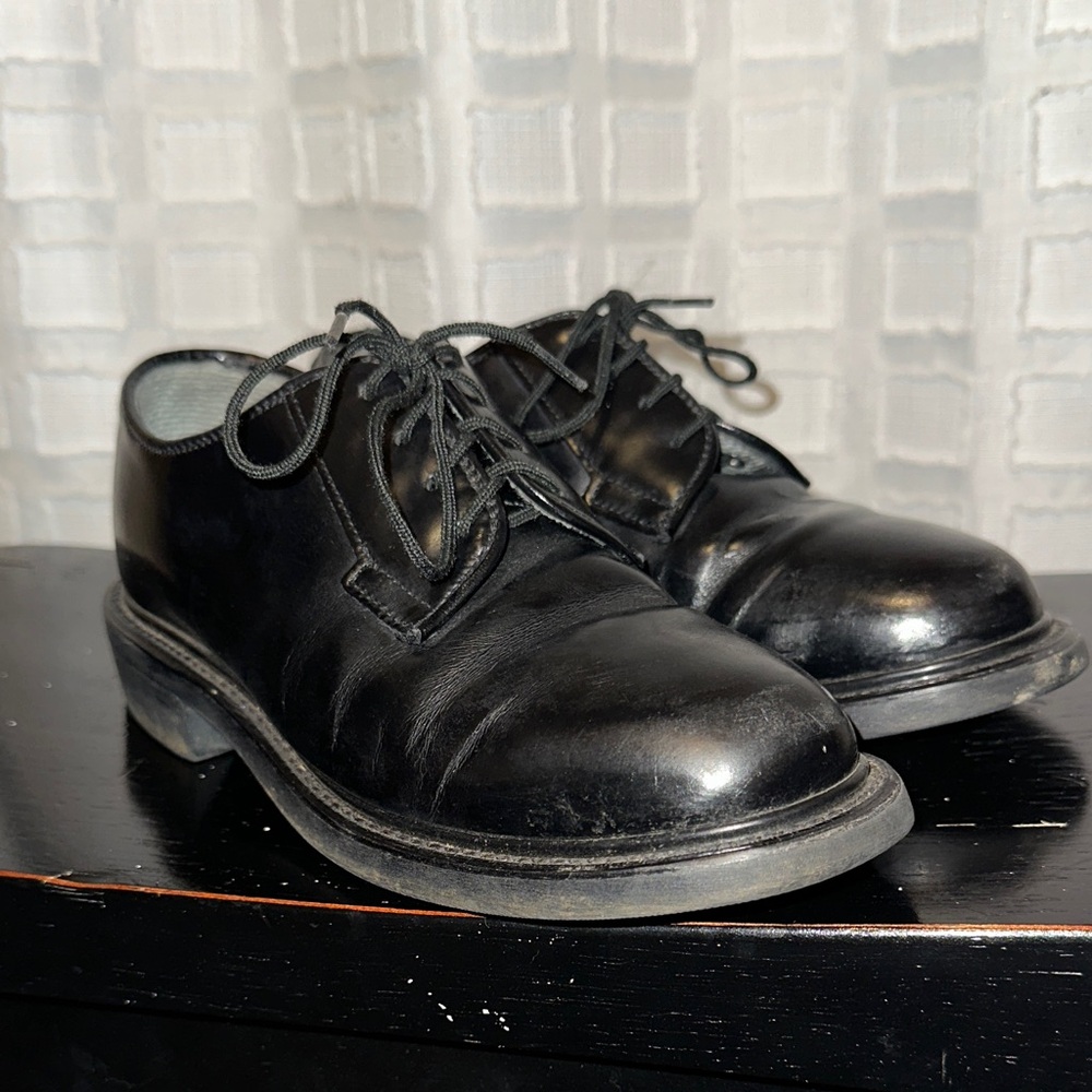 Bates Black Leather Oxfords